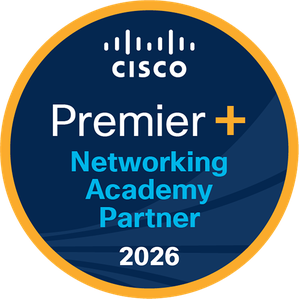 Selo Cisco Networking Academy Premier+ Partner 2026